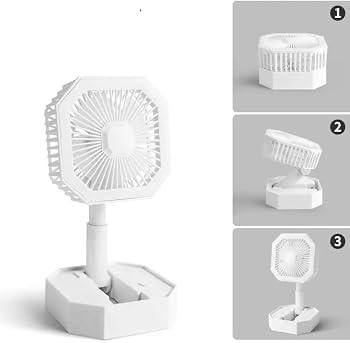 Abanico Recargable con Lampara LED