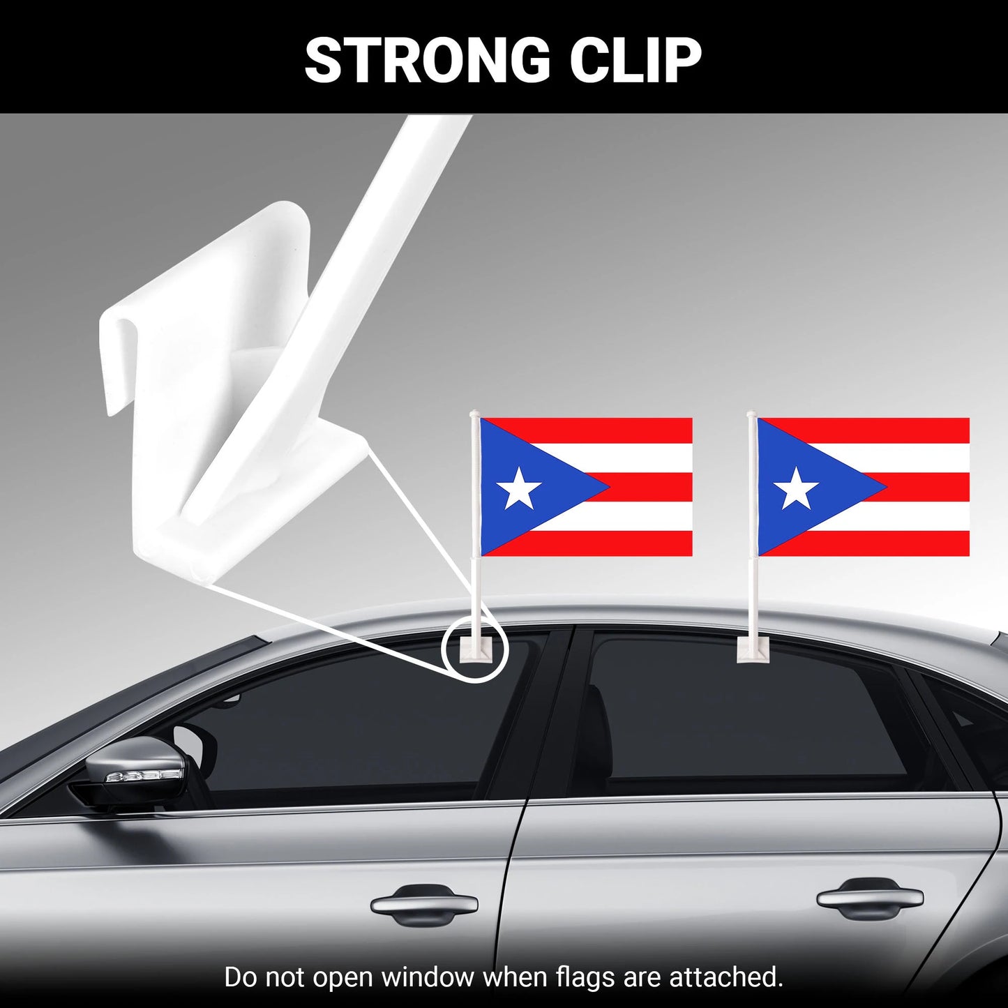 Bandera Para Cristales de PR