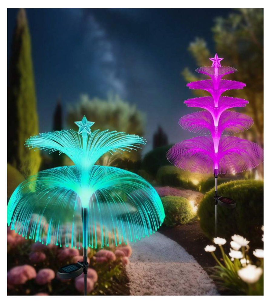 Arbol Solar De Fibra RGB