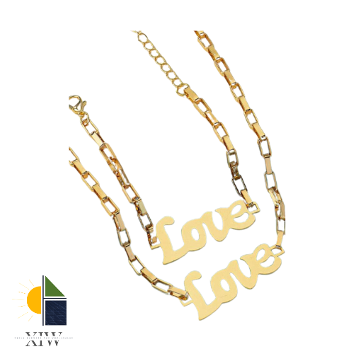 Set de Collar y Pulsera Love