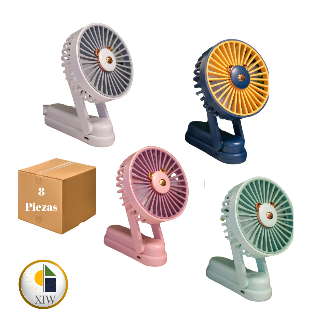 Caja de Abanicos Recargables 6.5