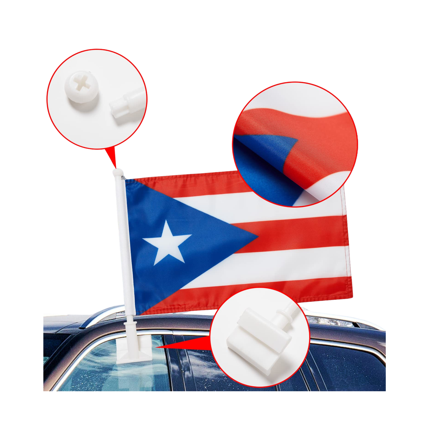Bandera Para Cristales de PR
