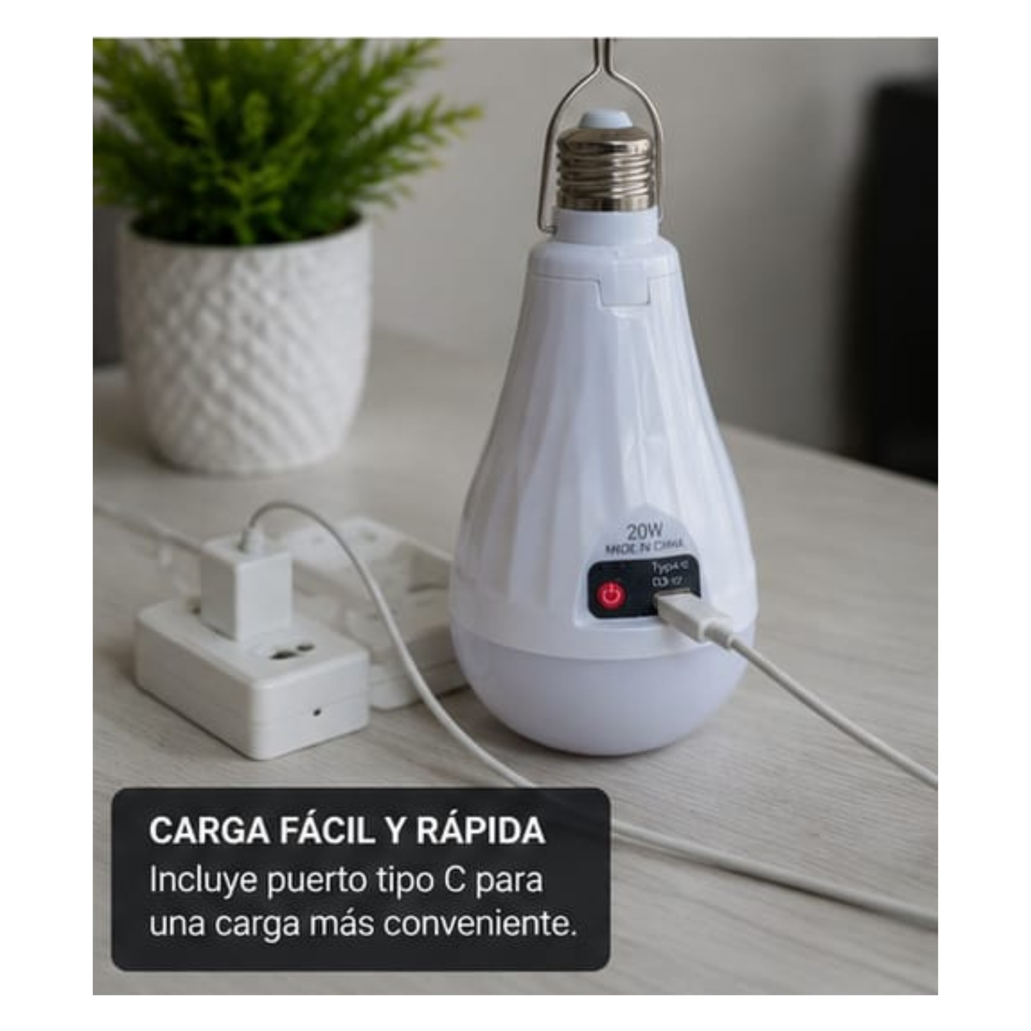 Bombilla Recargable 20w