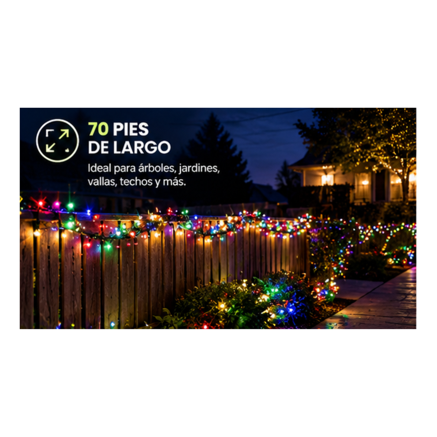 Luces de Navidad Solar 200 LED