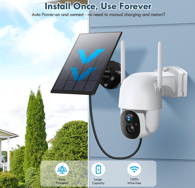 Camara De Seguridad Solar PTZ VICOHOME