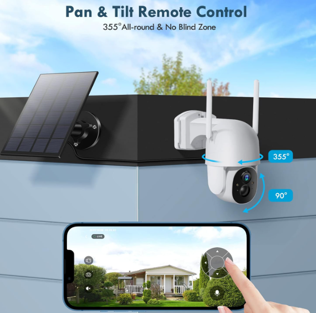 Camara De Seguridad Solar PTZ VICOHOME